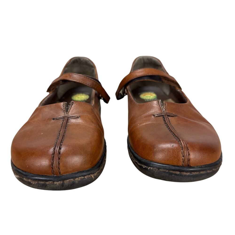 Earth Spirit Womens Size 11 Elliot Leather Mary Jane Flats Brown Comfort Granola - Picture 5 of 12